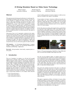 A Driving Simulator Based on Video Game Technology