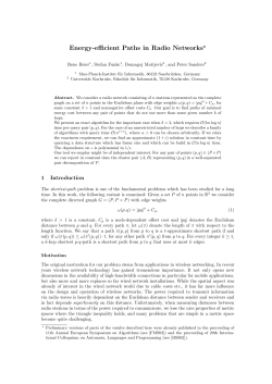 Energy-efficient Paths in Radio Networks⋆