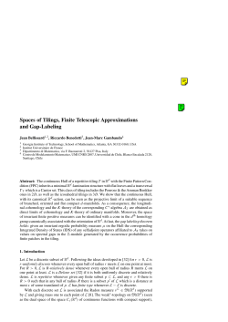 Spaces of Tilings, Finite Telescopic Approximations and Gap