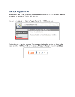 Vendor Registration - City of Evansville Self Service