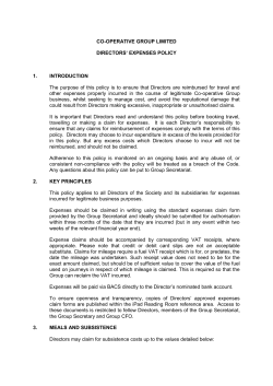 Directors` expenses policy