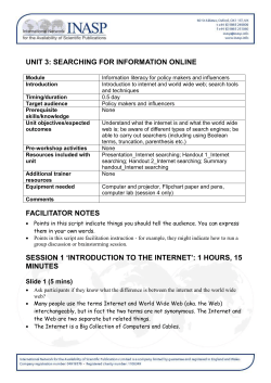 unit 1: introduction to information literacy