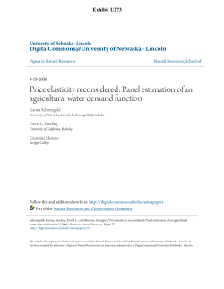 Price elasticity reconsidered: Panel estimation of an agricultural
