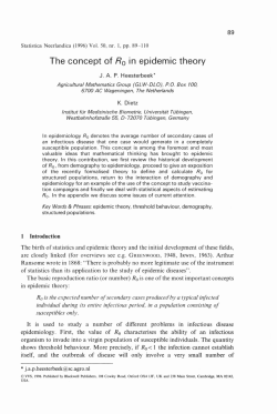 The concept of Ro in epidemic theory