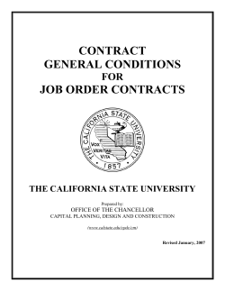 contract general conditions job order contracts