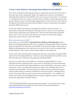 A Closer Look: Medicare Advantage Disenrollment Period (MADP)