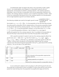 On Wednesday night we began discussing a new population model