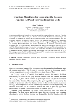 quantum Algorithms for Computing the Boolean Function AND and