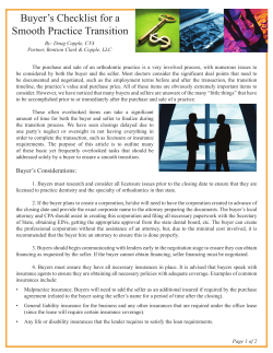 Buyers Checklist for Smooth Practice Transition.indd