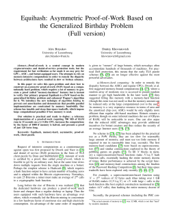 Asymmetric Proof-of-Work Based on the Generalized Birthday Problem