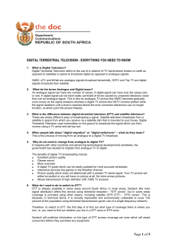 Digital Terrestrial Television