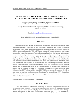 EPOBF: Energy Efficient Scheduling of VM in HPC Cloud