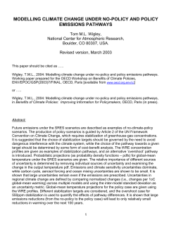 modeling climate change under no-policy and policy