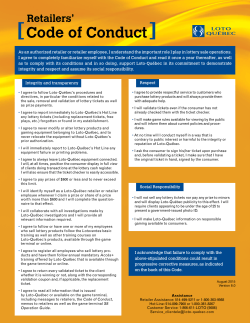 Retailers` Code of Conduct - Loto