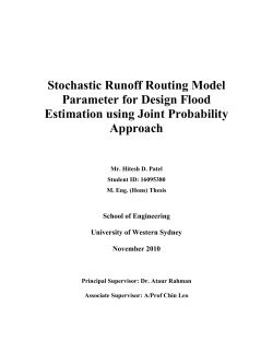 Stochastic Runoff Routing Model Parameter for