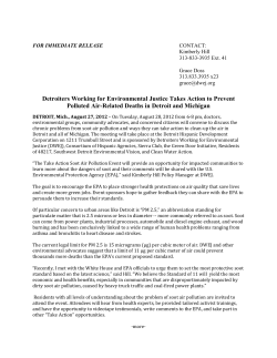 Detroiters Working for Environmental Justice Takes Action to