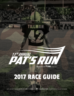 the Race Guide - Pat Tillman Foundation