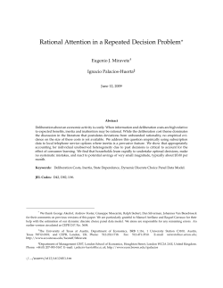 Rational Attention in a Repeated Decision Problem