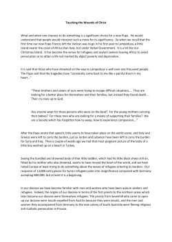 Touching the Wounds of Christ What and when one chooses to do