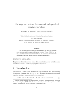 On large deviations for sums of independent random variables