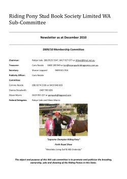 Riding pony Society (WA) Branch