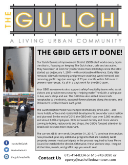 THE GBID GETS IT DONE!