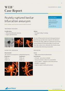 Acutely Ruptured Basilar Bifurcation Aneurysm