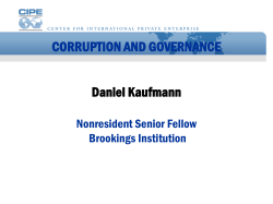 Corruption and Governance Presentation