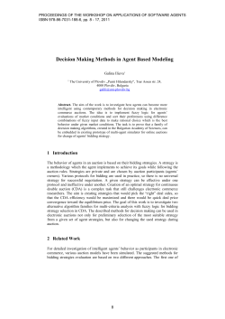 Decision Making Methods in Agent Based Modeling