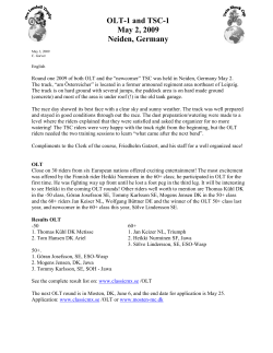 Round one 2009 of both OLT and the &ldquo;newcomer&rdquo; TSC