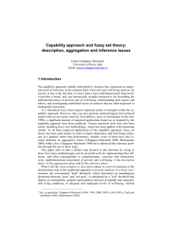 Capability Approach and Fuzzy Set Theory. Description