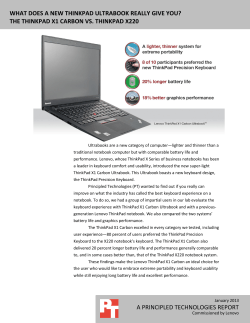 The ThinkPad X1 Carbon vs. ThinkPad X220