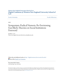 Symposium: Radical Nemesis: Re-Envisioning Ivan Illich`s Theories