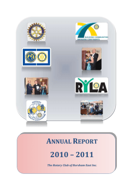 2010 &ndash; 2011 The Rotary Club of Horsham East Inc.