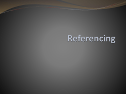 Referencing