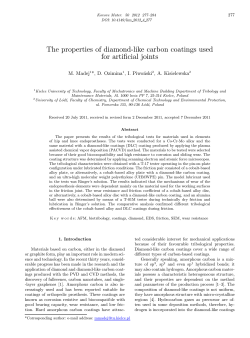 The properties of diamond-like carbon coatings used for artificial joints