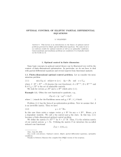 OPTIMAL CONTROL OF ELLIPTIC PARTIAL DIFFERENTIAL