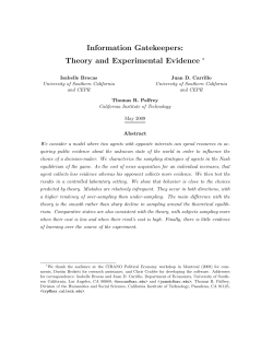 Information Gatekeepers: Theory and Experimental Evidence