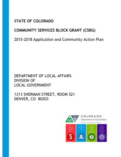 CSBG Application and Plan