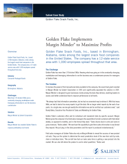 Golden Flake Implements Margin Minder&reg; to Maximize Profits