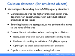 Collision detection (for simulated objects)