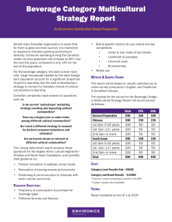Beverage Category Multicultural Strategy Report