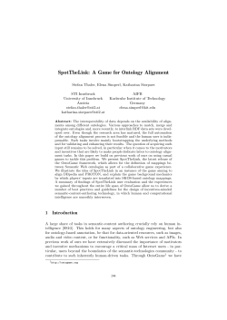 SpotTheLink: A Game for Ontology Alignment