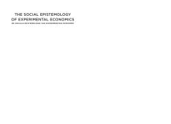 the social epistemology of experimental economics