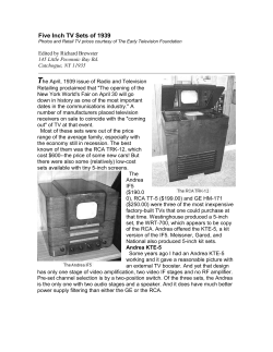 Five Inch TV Sets of 1939 - Antique Wireless Association