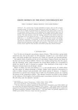 GROPE METRICS ON THE KNOT CONCORDANCE SET 1