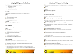 Adapting FUN games for Hurling Adapting FUN games