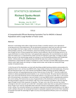 STATISTICS SEMINAR Richard Opoku