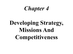 Chapter 4 Developing Strategy, Missions And