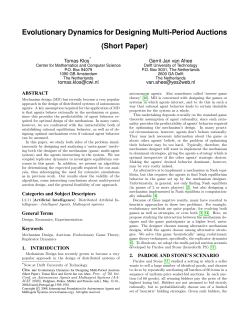 Evolutionary Dynamics for Designing Multi-Period Auctions